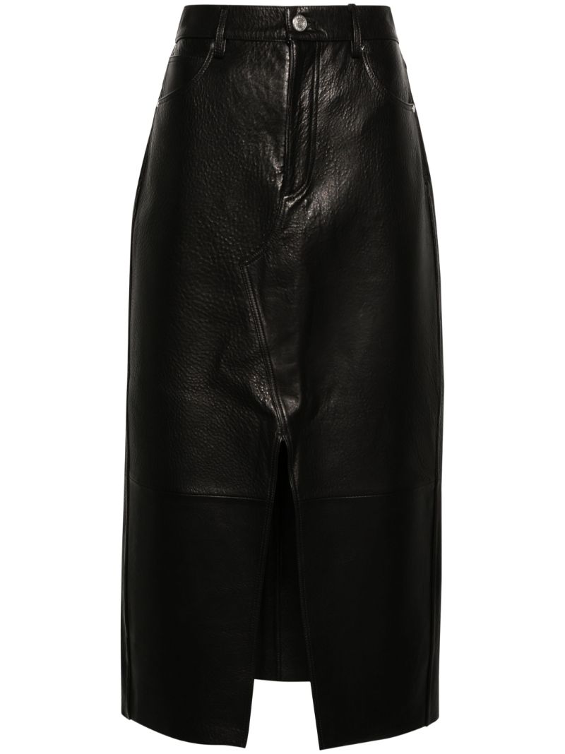 Black the Leather Midaxi Skirt