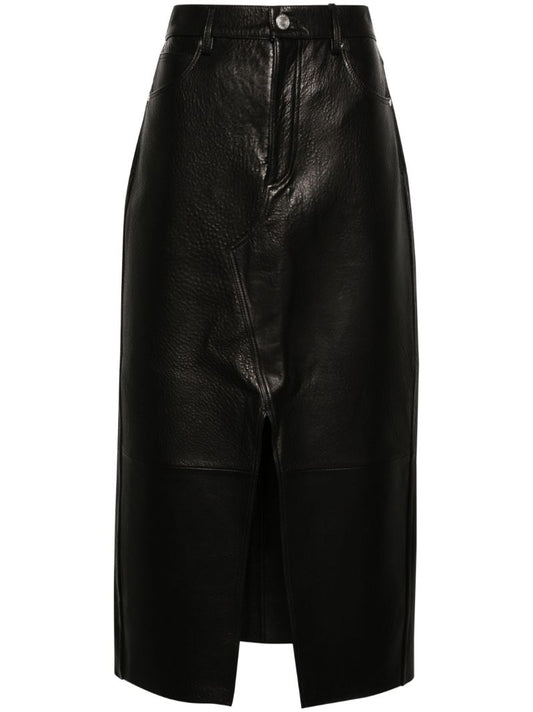 Black the Leather Midaxi Skirt