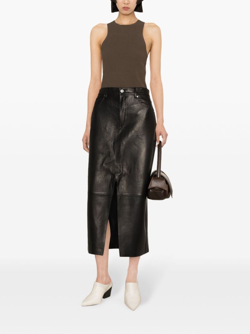 Black the Leather Midaxi Skirt