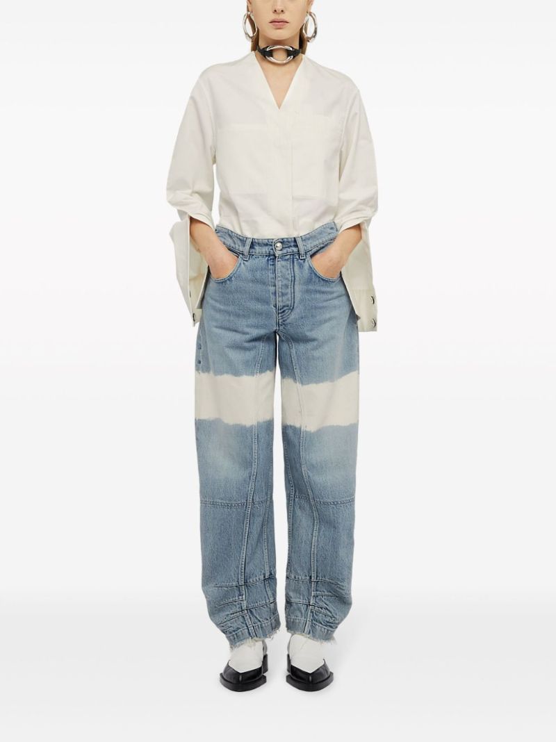 Colour-block Tapered Jeans