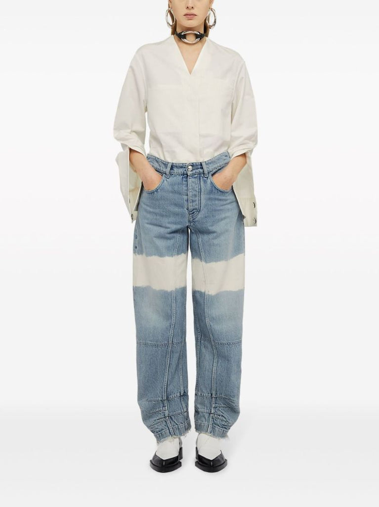 Colour-block Tapered Jeans