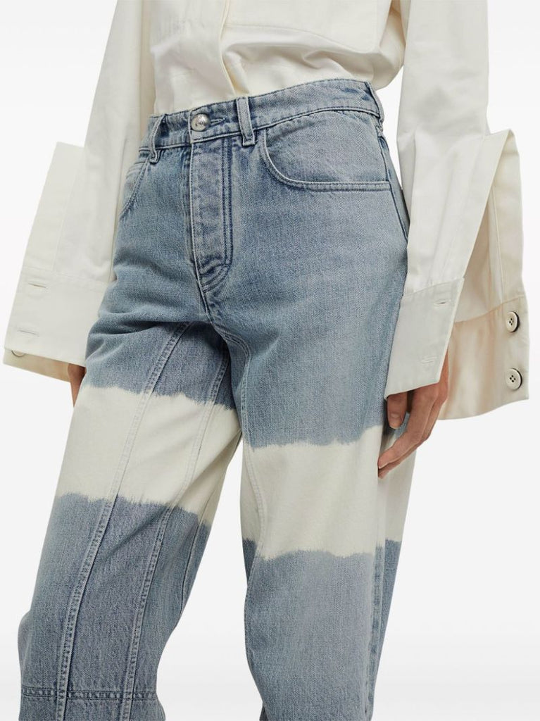 Colour-block Tapered Jeans