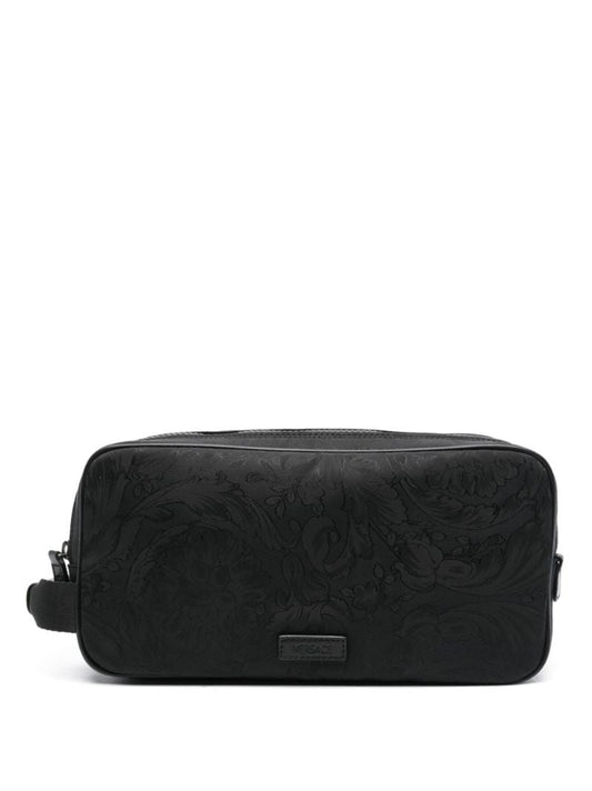 Black Barocco-jacquard Wash Bag
