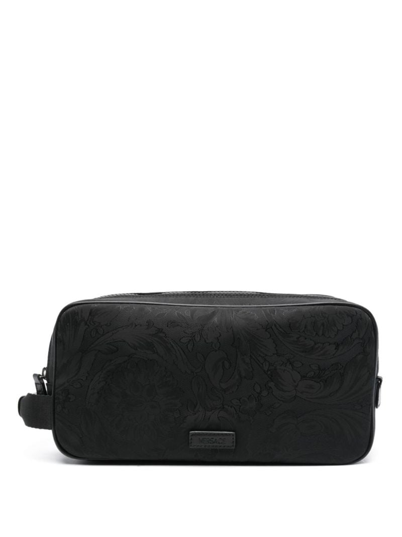 Black Barocco-jacquard Wash Bag