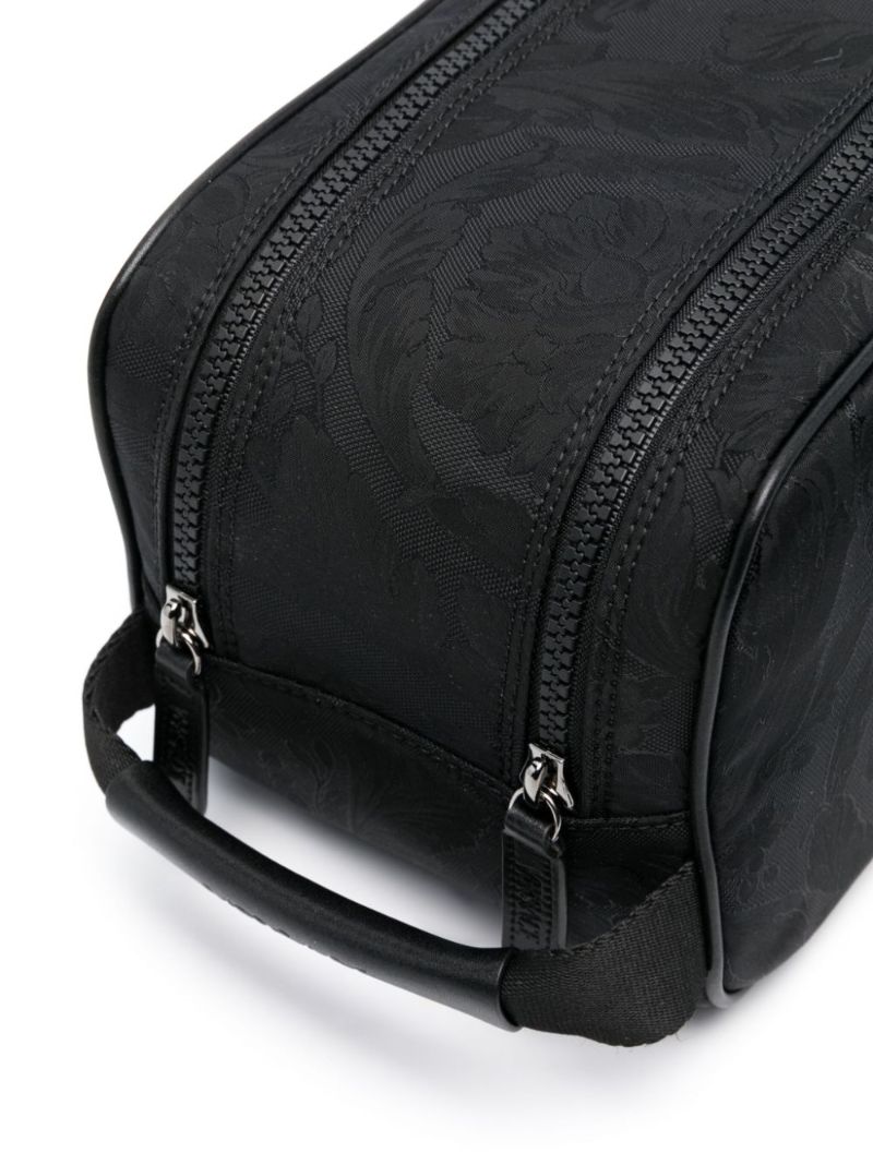 Black Barocco-jacquard Wash Bag