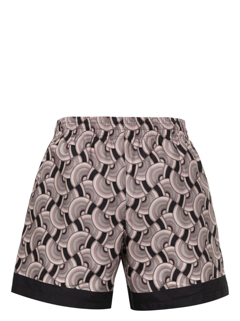Neutral Pattern-print Swim Shorts