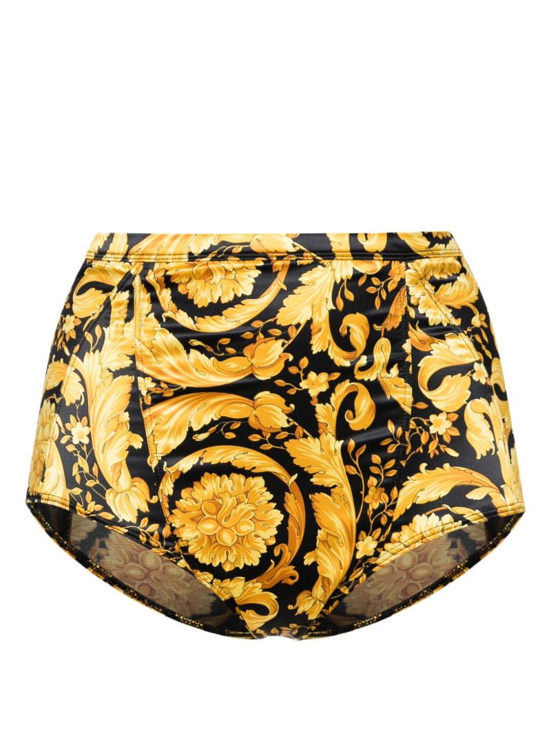 Gold-tone Barocco-print Satin Briefs