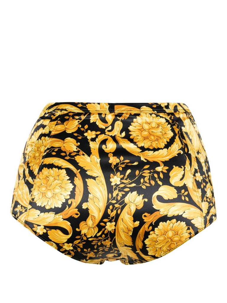 Gold-tone Barocco-print Satin Briefs