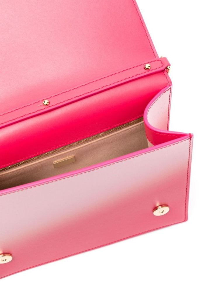 Pink Dg Logo Leather Cross Body Bag