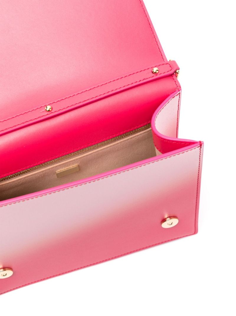 Pink Dg Logo Leather Cross Body Bag