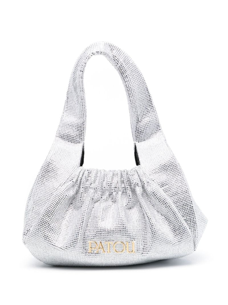 Silver-tone Le Biscuit Rhinestone Tote Bag