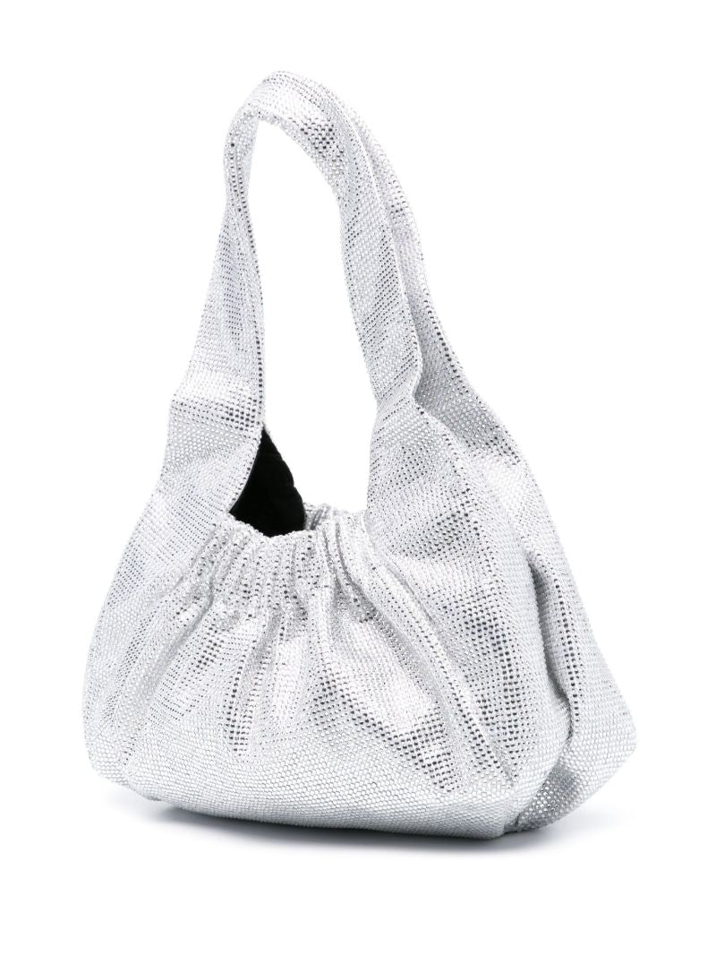 Silver-tone Le Biscuit Rhinestone Tote Bag
