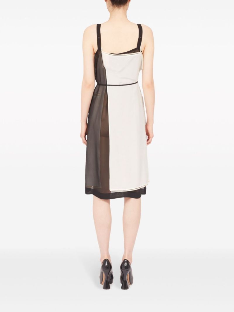 Blue Freeze-frame Silk Dress