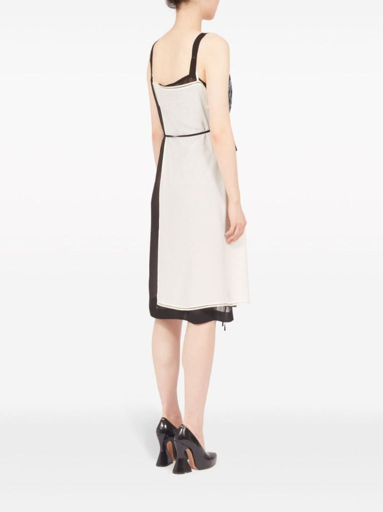 Blue Freeze-frame Silk Dress