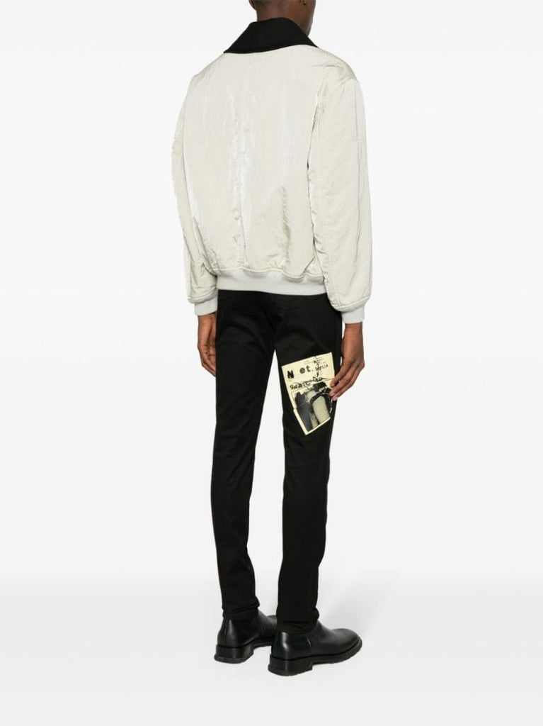 Black Invitation-print Skinny Jeans
