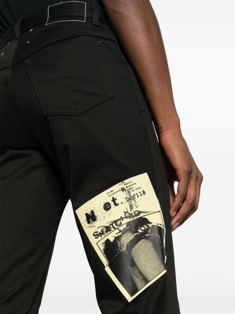 Black Invitation-print Skinny Jeans