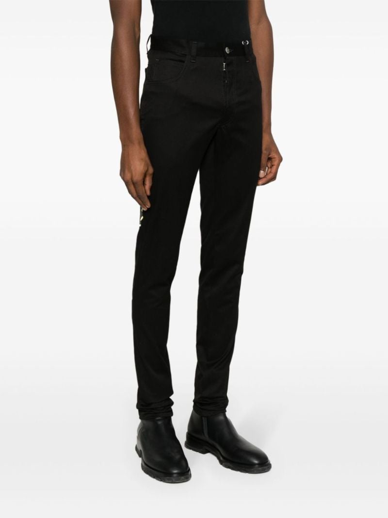Black Invitation-print Skinny Jeans