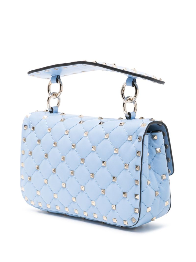 Blue Rockstud Spike Medium Small Shoulder Bag