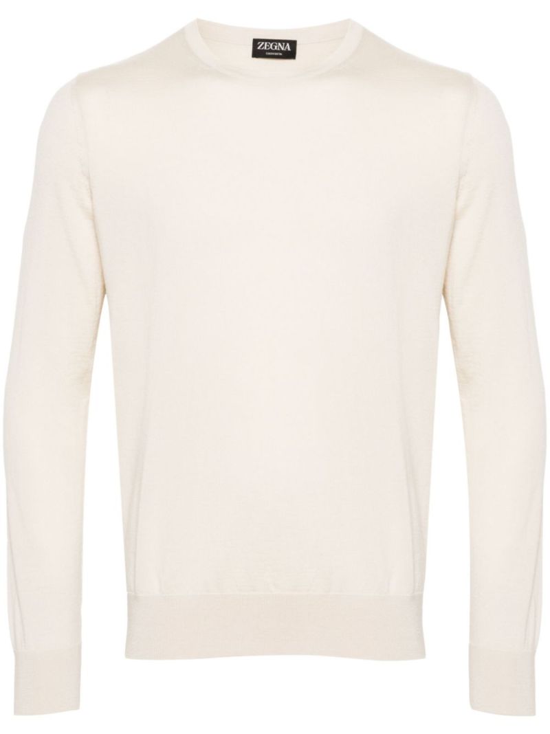 Neutral Cashseta Knitted Jumper