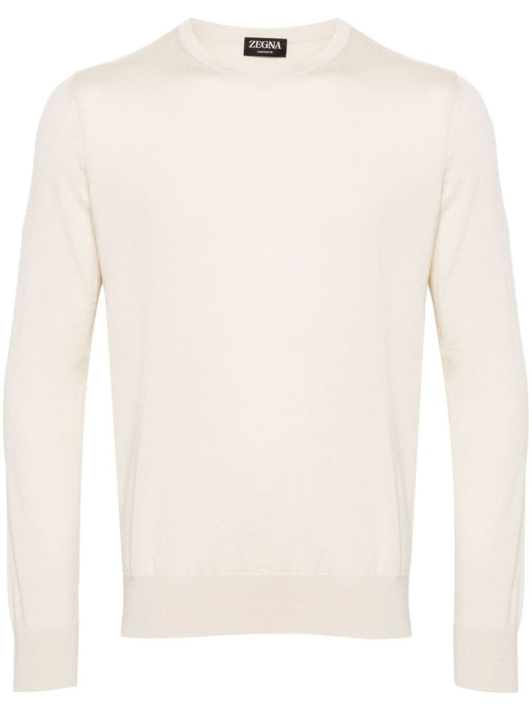 Neutral Cashseta Knitted Jumper