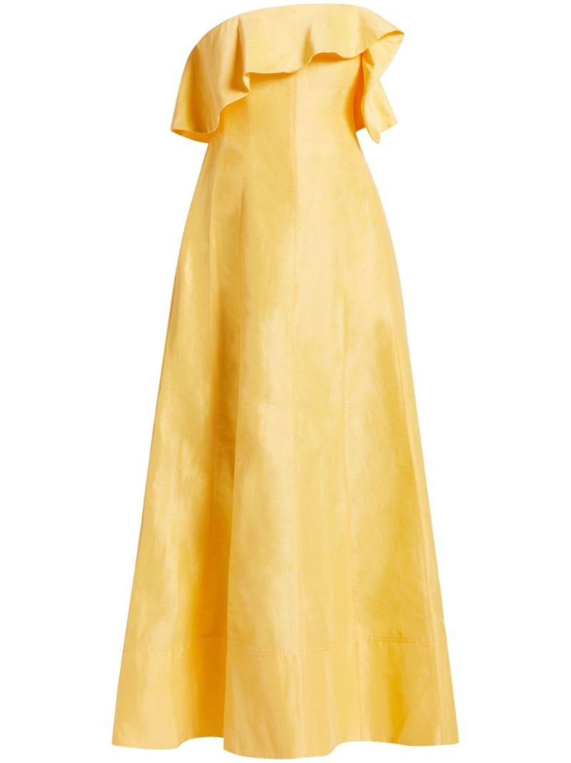 Yellow Shallows Strapless Gown