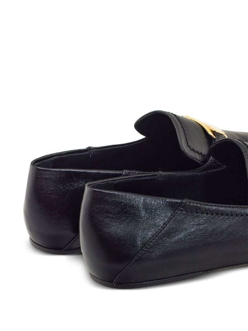 Black New Vara Leather Loafers