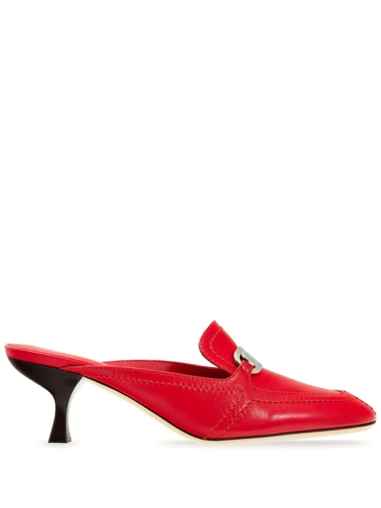 Red New Vara Leather Mules