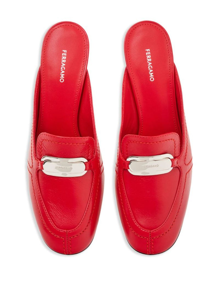Red New Vara Leather Mules