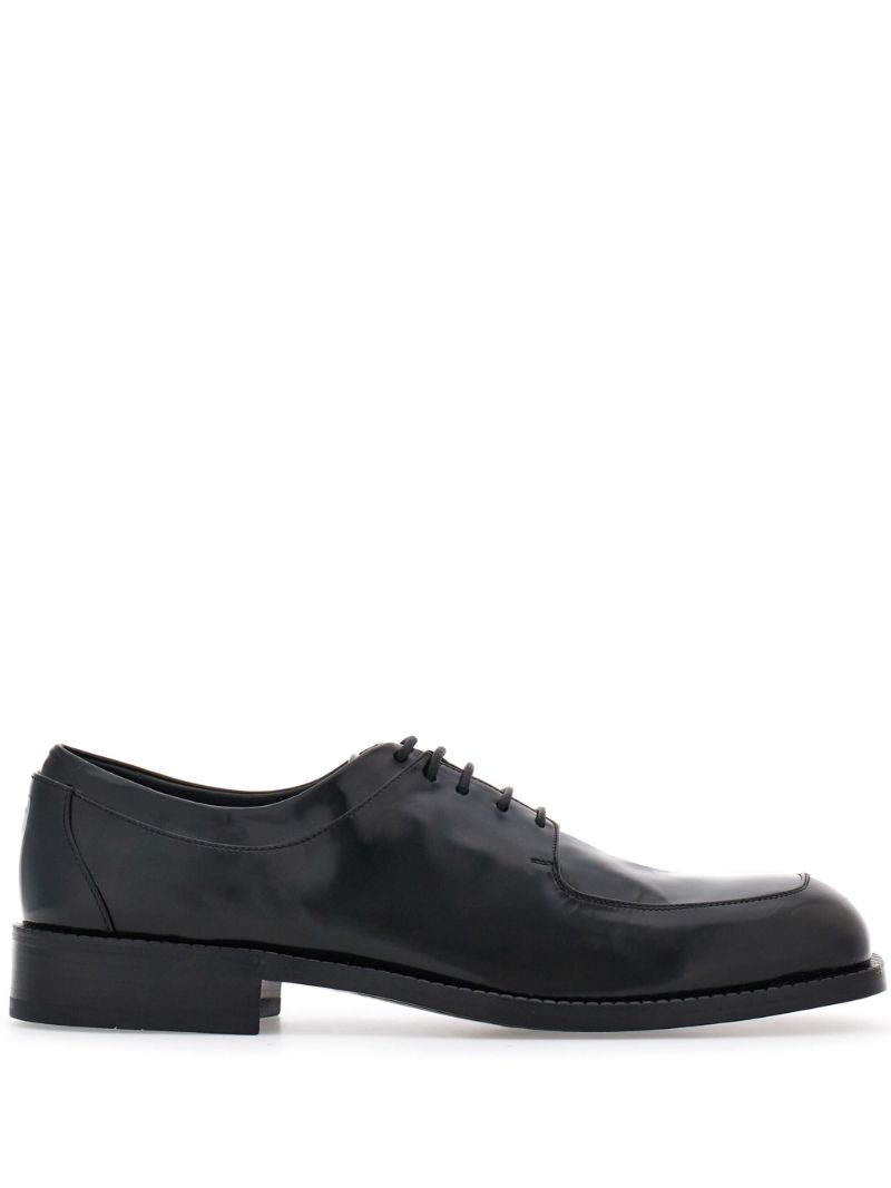 Black Classic Leather Derby Shoes