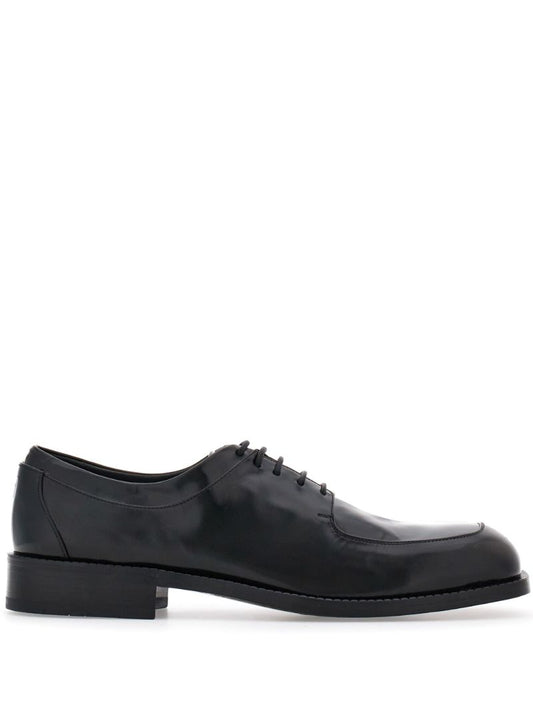 Black Classic Leather Derby Shoes