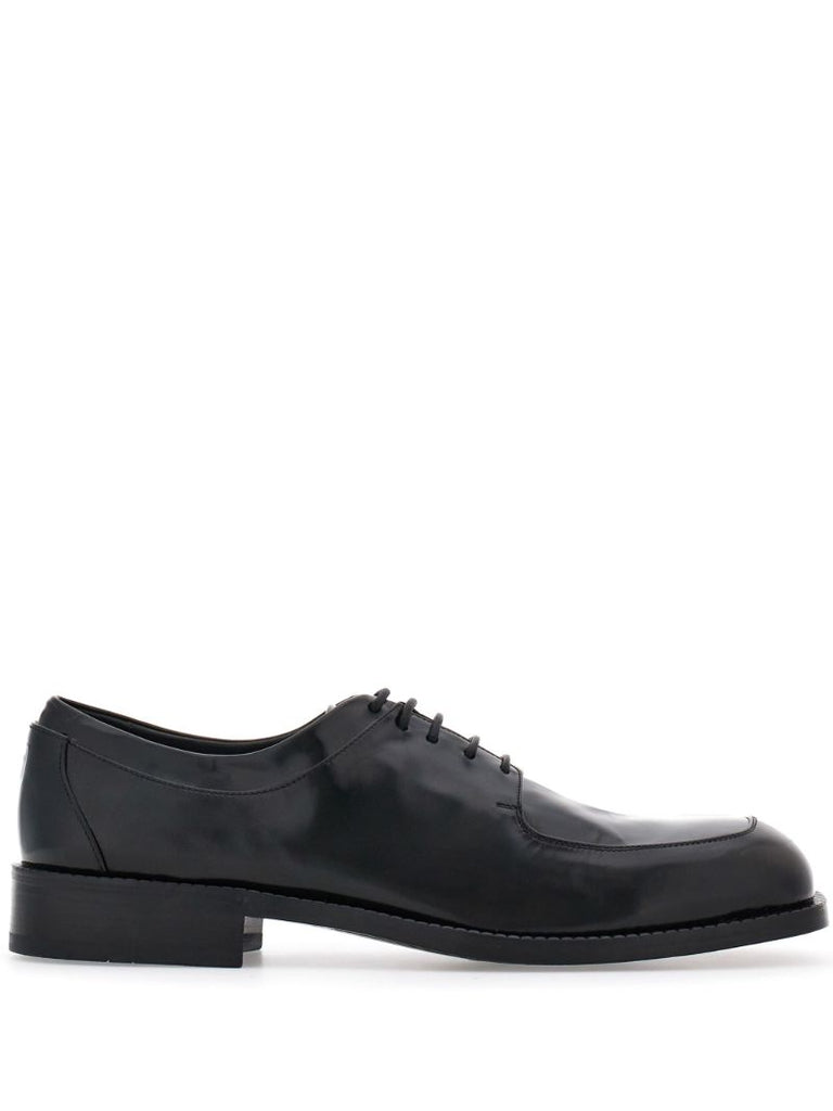 Black Classic Leather Derby Shoes