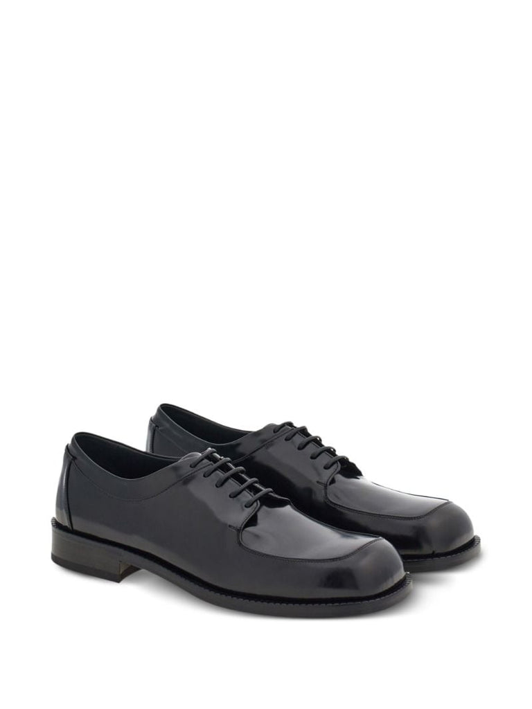 Black Classic Leather Derby Shoes