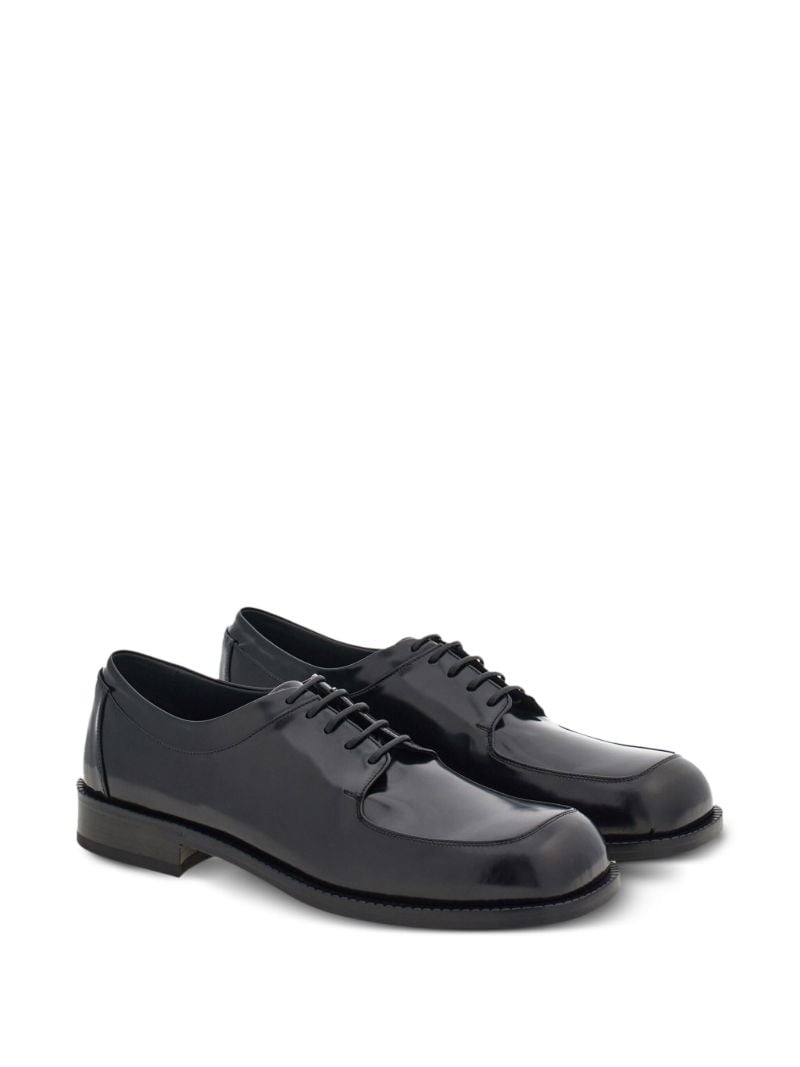Black Classic Leather Derby Shoes