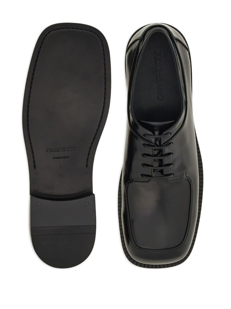 Black Classic Leather Derby Shoes