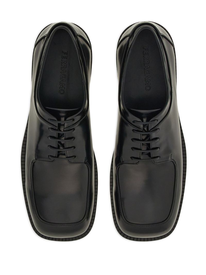 Black Classic Leather Derby Shoes