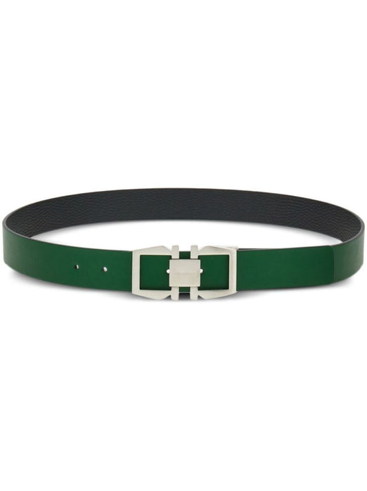 Green Gancini Reversible Leather Belt