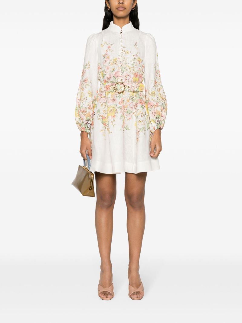 Neutral Matchmaker Floral-print Mini Dress