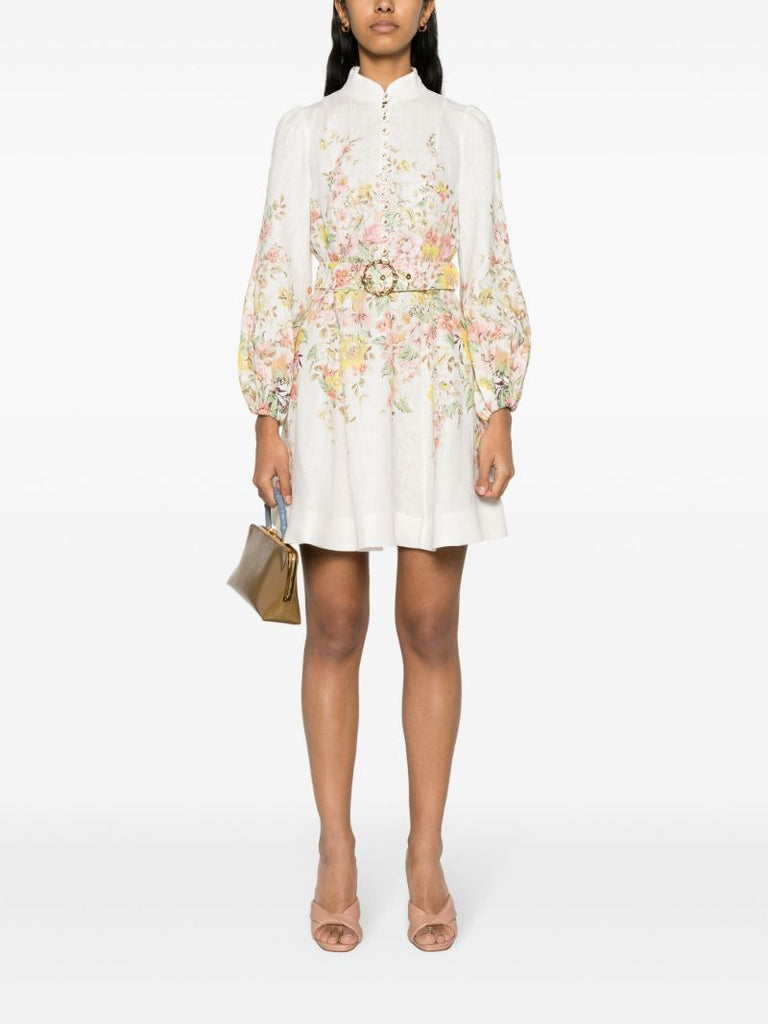 Neutral Matchmaker Floral-print Mini Dress