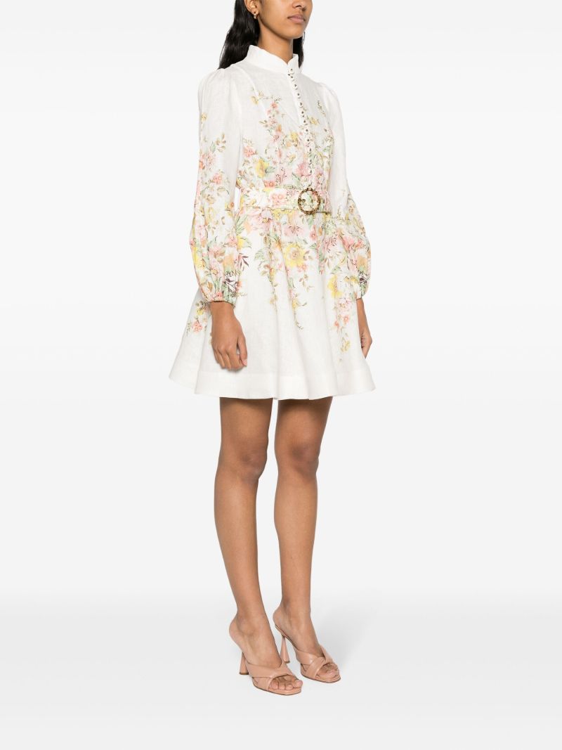 Neutral Matchmaker Floral-print Mini Dress