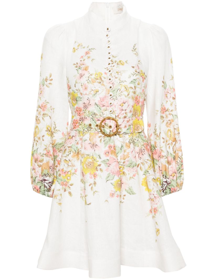 Neutral Matchmaker Floral-print Mini Dress