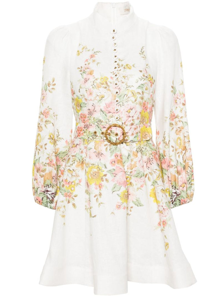 Neutral Matchmaker Floral-print Mini Dress