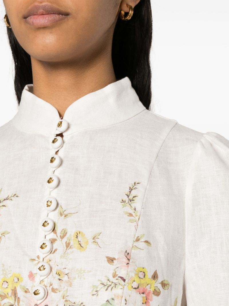 Neutral Matchmaker Floral-print Mini Dress