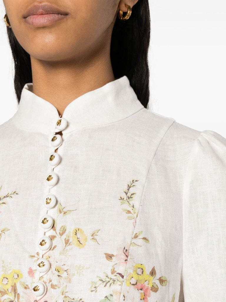 Neutral Matchmaker Floral-print Mini Dress