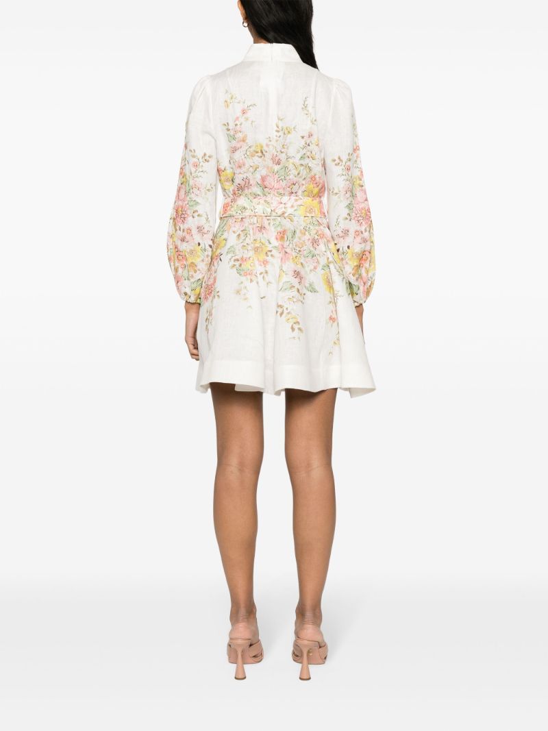 Neutral Matchmaker Floral-print Mini Dress