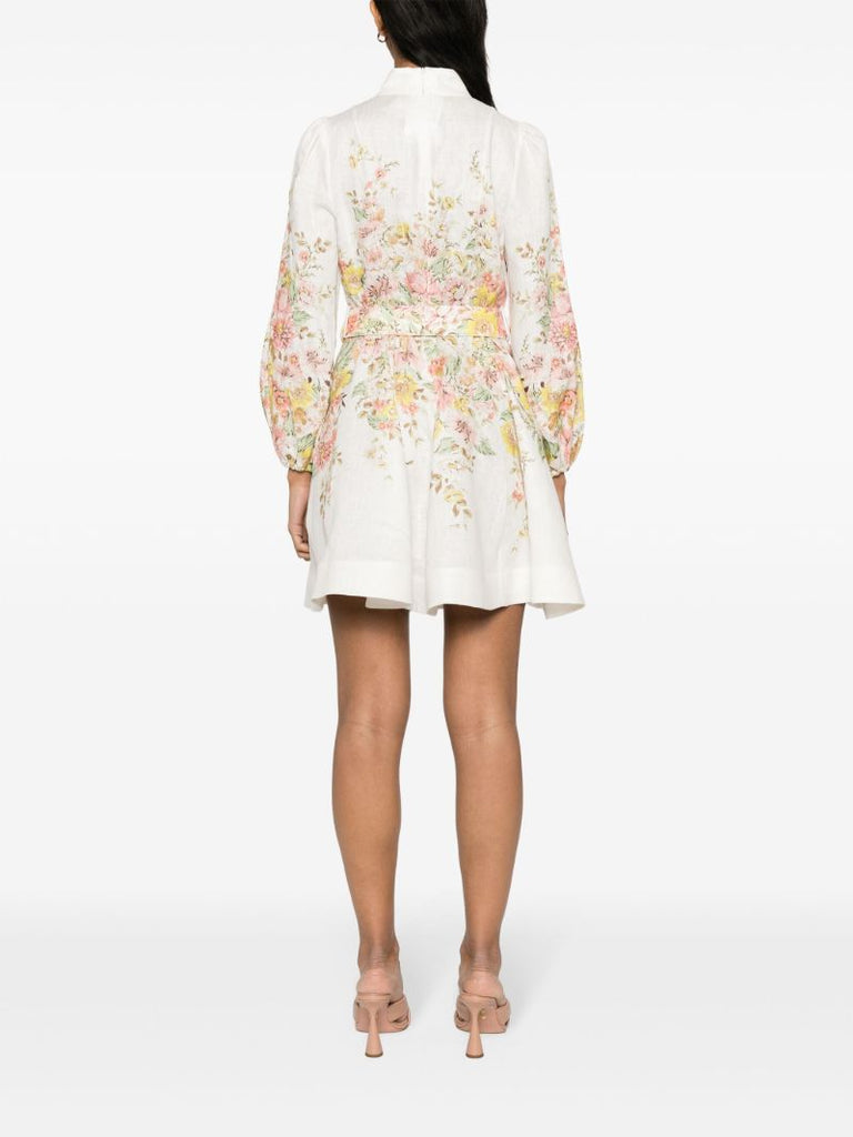 Neutral Matchmaker Floral-print Mini Dress