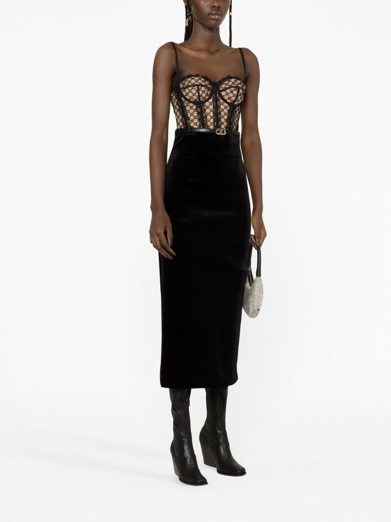 Black Gg Lace Corset