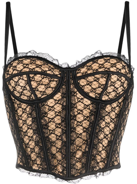 Black Gg Lace Corset