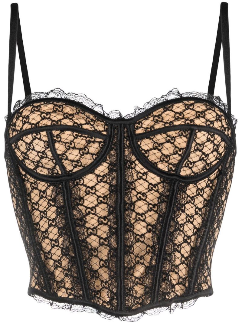 Black Gg Lace Corset