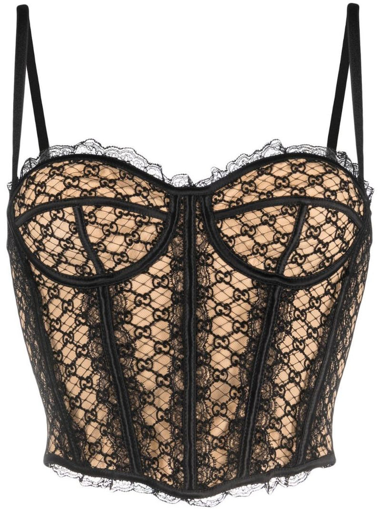 Black Gg Lace Corset