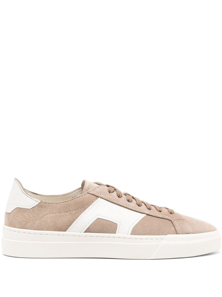 Neutral Double Boucle Suede Sneakers